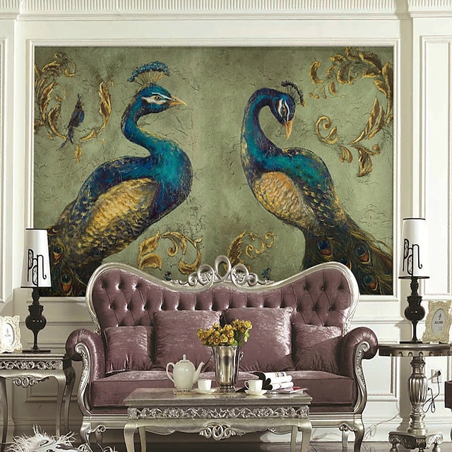  Cool Wallpapers Wall Mural Beautiful Wallpaper Wall Sticker Covering Print Adhesive Required Peacock Bird Animal Canvas Home Décor