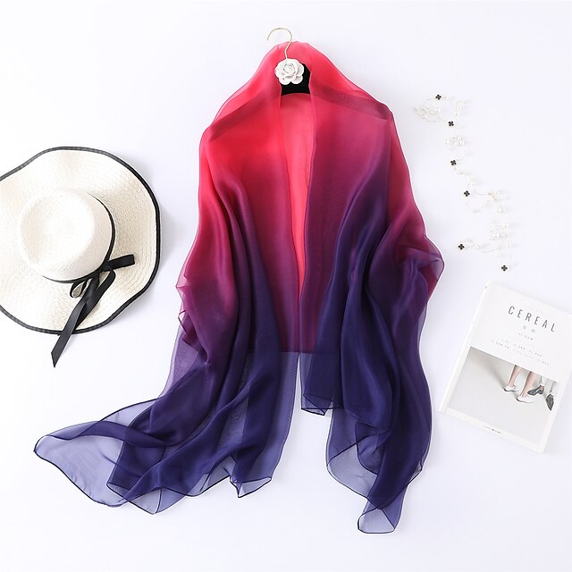  Sleeveless Shawls / Scarves Chiffon / Tulle Wedding / Party / Evening Women's Wrap / Women's Scarves With Color Block