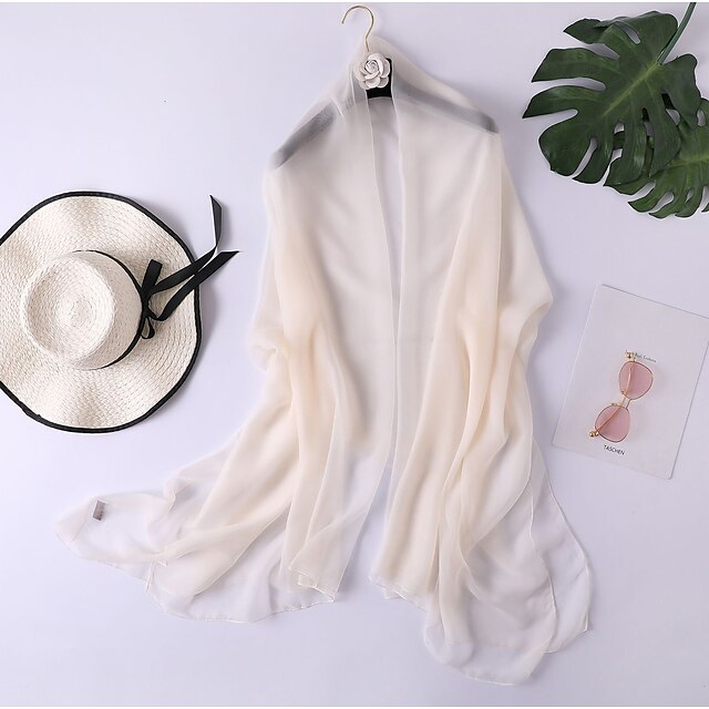  Sleeveless Shawls / Scarves Imitation Silk Wedding / Party / Evening Women's Wrap / Women's Scarves With Solid