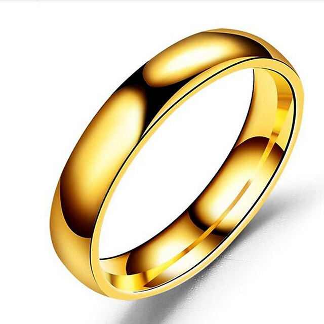  Bandring Rose Guld Sølv Guld Rustfrit Stål Titanium Stål Basale Mode 1 stk 5 6 7 8 9 / Dame / Herre / Ring / Hale Ring