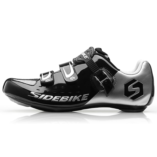  SIDEBIKE Calzado para Bicicleta de Carretera Fibra de Carbono Impermeable Transpirable A prueba de resbalones Ciclismo Negro Rojo Verde Hombre Zapatillas Carretera / Zapatos de Ciclismo / Ventilación