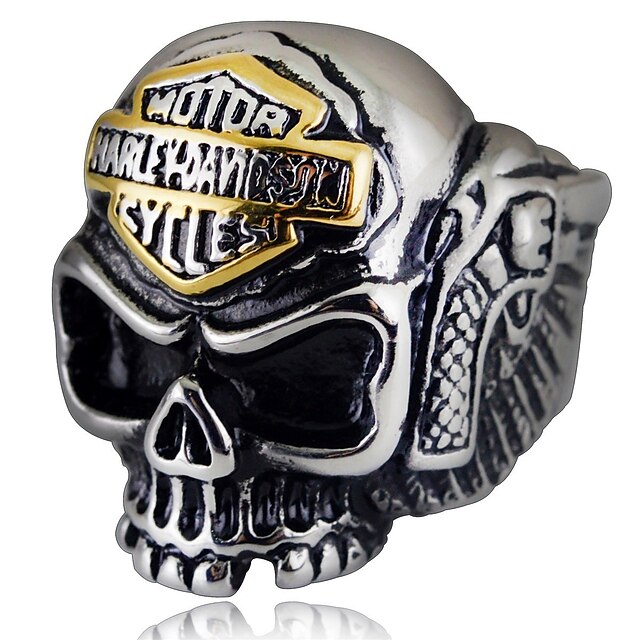  Band Ring Vintage Style Silver Alloy Skull Gothic Ethnic Fashion 1pc 8 9 10 11 / Men's