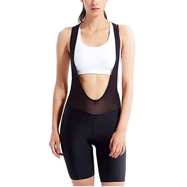  21Grams® Women's Summer Cycling Bib Shorts Spandex Bike 3D Pad Anatomic Design Quick Dry Shorts Pants Padded Shorts / Chamois Sports Geometic Black Mountain Bike MTB Road Bike Cycling Clothing Apparel