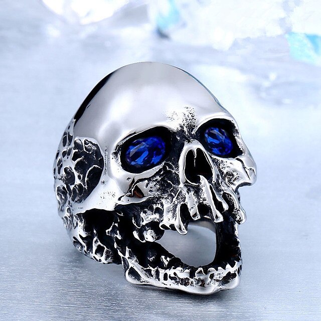  Band Ring Vintage Style Red Blue Green Alloy Skull Ethnic Fashion Vintage 1pc 8 9 10 11 / Men's