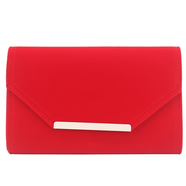  Women's Bags Velvet Clutch Solid Color Party Daily Wedding Bags Black Blue Red Camel