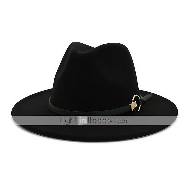  Hombre Sombrero de fieltro Sombrero de ala Negro Amarillo Fiesta Color sólido
