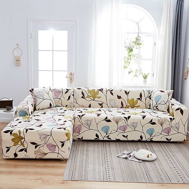  Sofa Cover Couch Cover Furniture Protector printed Soft Stretch Sofa Slipcover Super Strechable Cover Fit Armchair/Loveseat/Three Seater/Four Seater/L shaped sofa