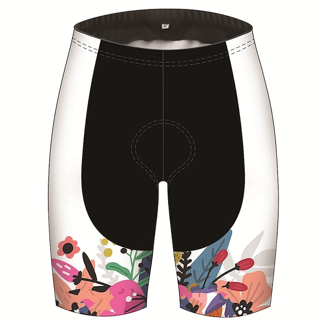  21Grams Mujer Pantalones cortos de ciclismo Verano Licra Poliéster Bicicleta Bermudas Pantalones Pantalones Cortos Acolchados Almohadilla 3D Resistente a los UV Secado rápido Deportes Retazos Flores