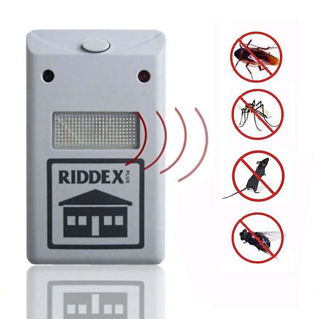  riddex plus repelente de plagas ayuda repelente para roedores cucarachas hormigas araña repelente de plagas electrónica ultrasónica