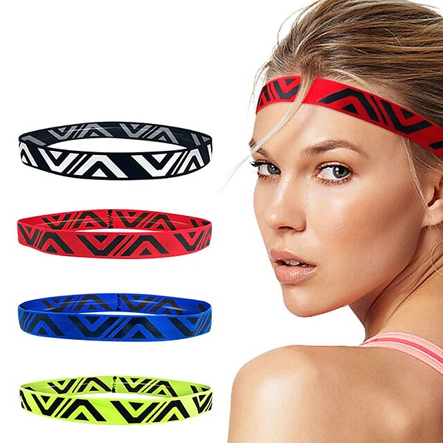  Silicone Sweat Headband Sweatband Sports Headband Men's Women's Headwear N / A Breathable Quick Dry Moisture Wicking for Home Workout Running Fitness Autumn / Fall Spring Summer Red Green Blue