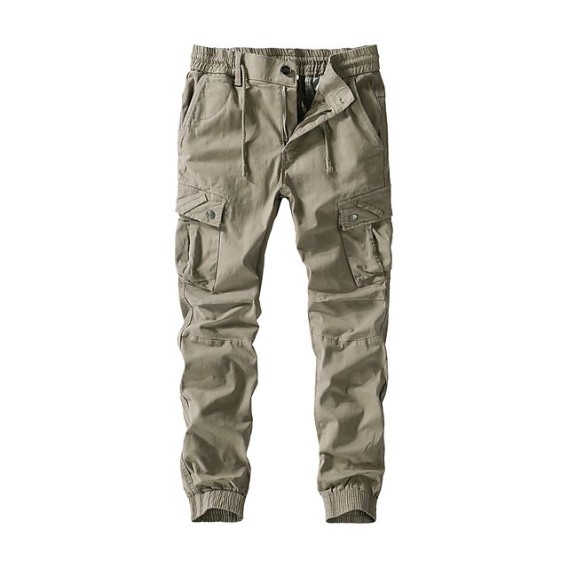  Men's Hiking Pants Trousers Hiking Cargo Pants Solid Color Outdoor Loose Quick Dry Breathable Soft Sweat wicking Cotton Pants / Trousers Bottoms Black Army Green Khaki Dark Blue Camping / Hiking