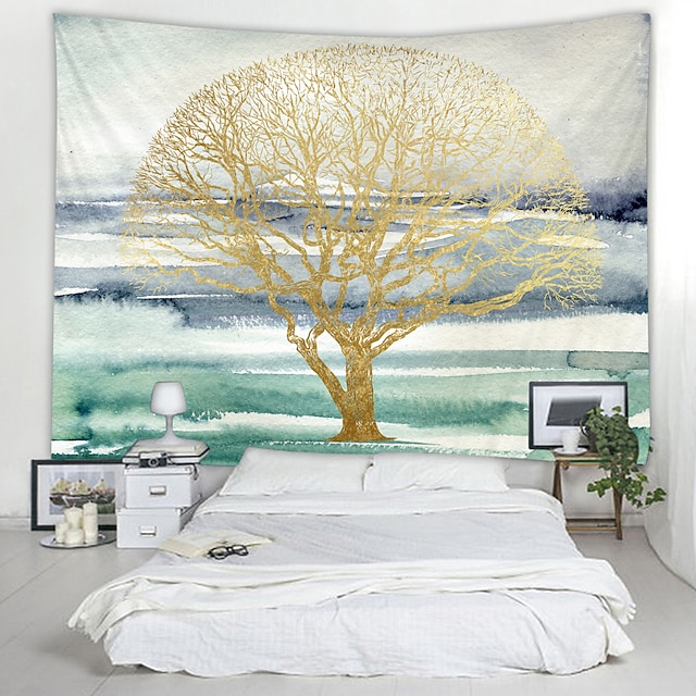  arazzo da parete decorazione artistica coperta tenda tovaglia da picnic appesa casa camera da letto soggiorno dormitorio decorazione fantasia albero astratto appeso