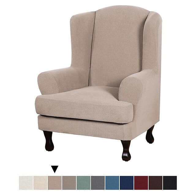  Capa de sofá de 2 peças capa de tecido de jacquard de tecido extensível para móveis, mantenha-se no lugar.