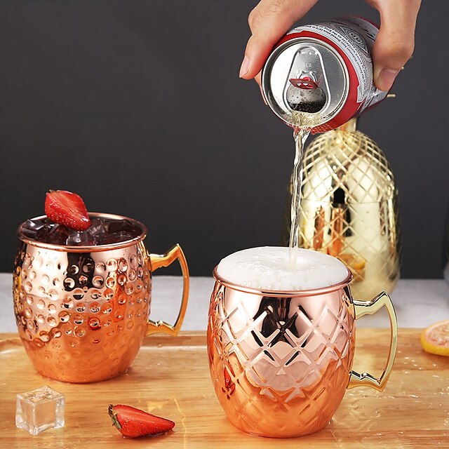  Moscow Mule Cocktail Mixer Barware Cup Beer Mug Bar Tool Classic Cocktail Accessories Gold Silver