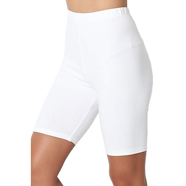  Mujer Pantalones cortos de yoga Pantalones cortos de motorista Bermudas Control de barriga Levantamiento de tope Gris oscuro Blanco Morado Yoga Aptitud física Entrenamiento de gimnasio Verano Deportes
