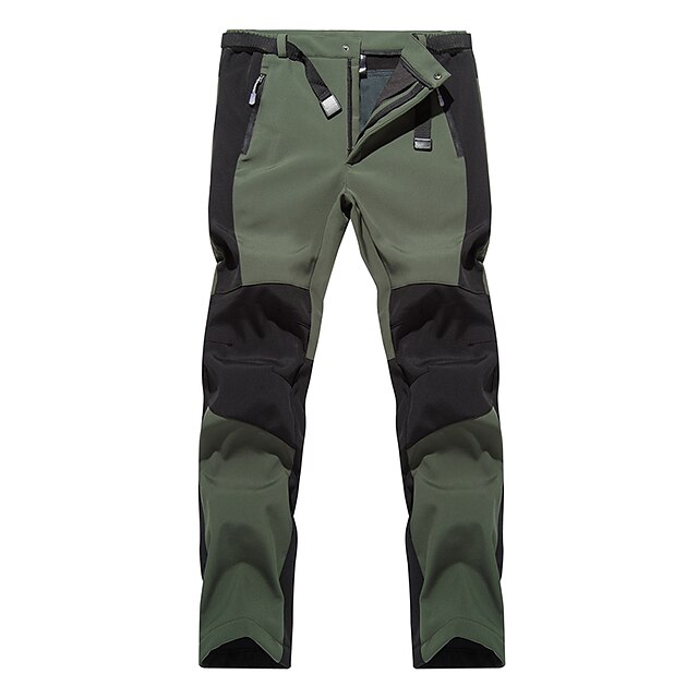  Men's Hiking Pants Trousers Winter Outdoor Thermal Warm Waterproof Portable Windproof Spandex Pants / Trousers Bottoms Army Green Grey Camping / Hiking Hunting Climbing S M L XL XXL / Breathable