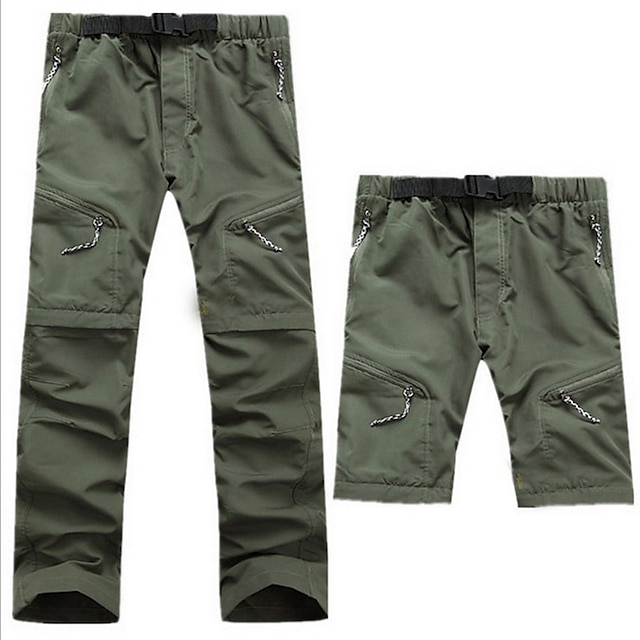  Men's Convertible Zip Off Pants Hiking Pants Trousers Hiking Shorts Summer Outdoor 10