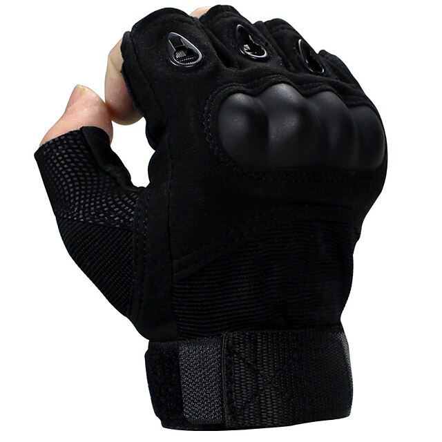  Bike Gloves / Cycling Gloves Skidproof Fitness Skiing Motor Bike Fingerless Gloves Sports Gloves Black for Road Cycling Outdoor Exercise Multisport