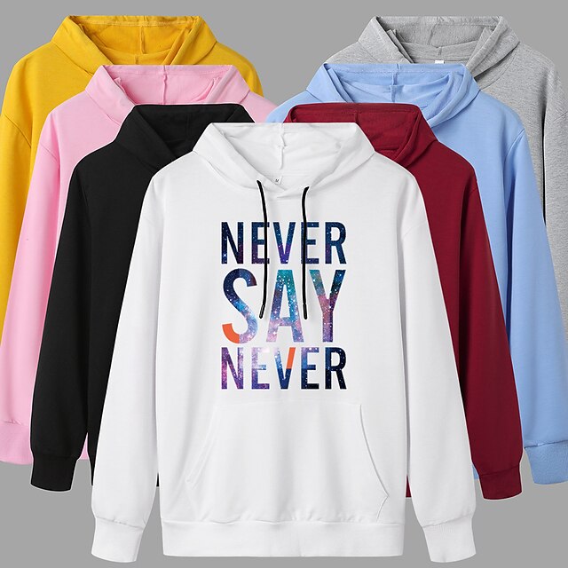  Women's Hoodie Pullover Artistic Style Hoodie Letter Printed Sport Athleisure Hoodie Top Long Sleeve Warm Soft Oversized Comfortable Everyday Use Exercising General Use / Winter