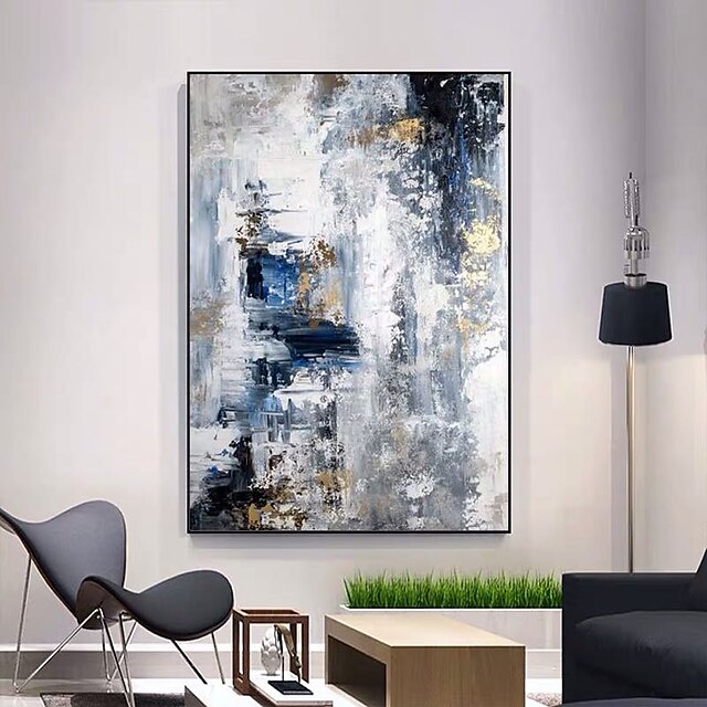  Oil Painting Hand Painted Vertical Abstract Landscape Comtemporary Modern Rolled Canvas (No Frame)