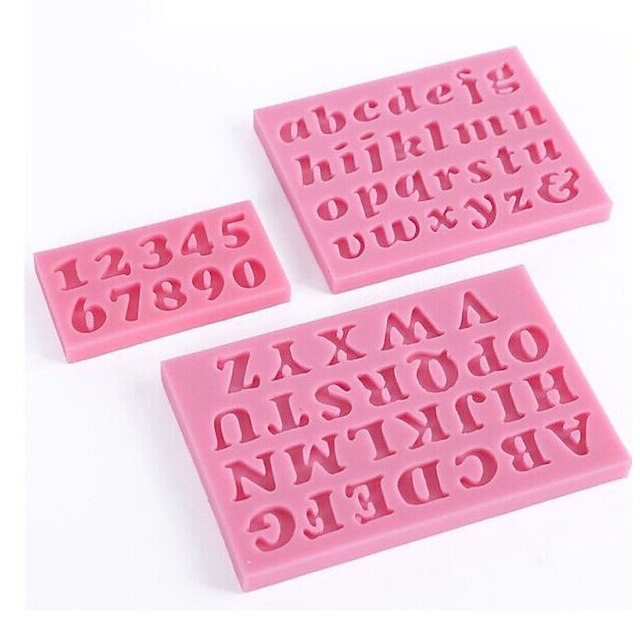  Cake Decorating Tools Silicone Chocolate Mold Letter And Number Fondant Molds Cookies Bakeware Tools