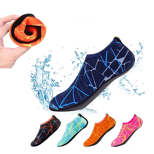  Women's Men's Water Socks Aqua Socks Polyester Anti-Slip Quick Dry Barefoot Yoga Swimming Diving Surfing Snorkeling Scuba - for Adults
