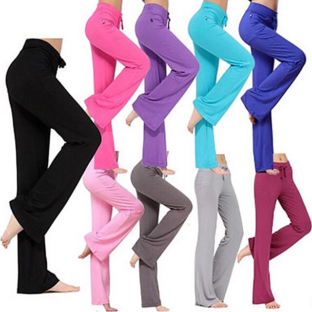  Mujer Pantalones de yoga Transpirable Secado rápido Dispersor de humedad Correa De campana Zumba Yoga Aptitud física Prendas de abajo Blanco Negro Verde Capital Talla Grande Deportes Ropa de Deporte