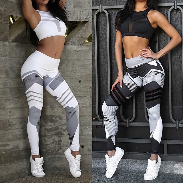  Women's Color Block Athleisure Running Tights