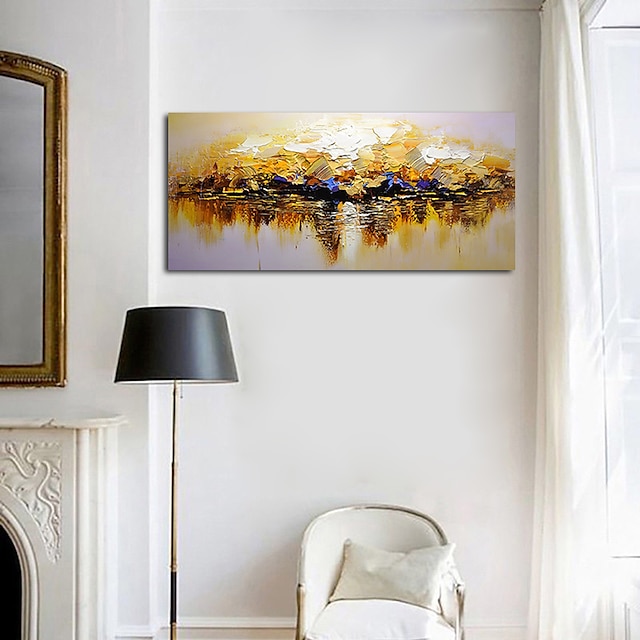  Pintura al óleo hecha a mano pintada a mano arte de la pared paisaje abstracto horizonte decoración del hogar decoración lienzo enrollado sin marco sin estirar