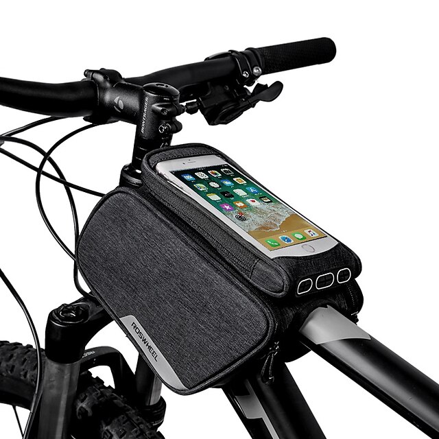  1.5 L Fahrradrahmentasche Touchscreen Wasserdicht Radfahren Fahrradtasche Polyester Tasche für das Rad Fahrradtasche Fahhrad