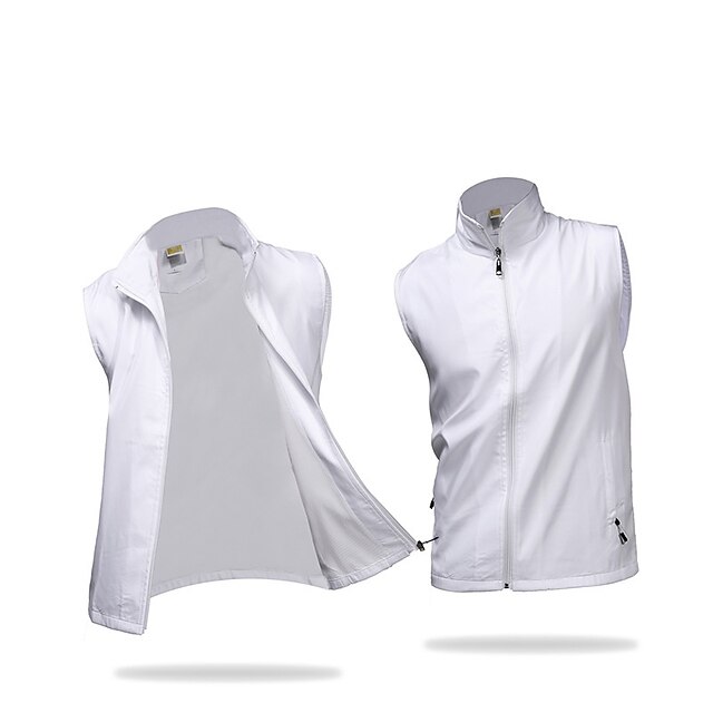  Per uomo Nero Bianco Giallo Antivento Gilet / Gilet Tinta unita Abbigliamento da golf Abbigliamento Abiti Abbigliamento