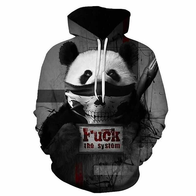  Inspired by Animal Panda Cosplay Costume Hoodie Plush Fabric 3D Printing Harajuku Graphic Hoodie For Women's / Men's