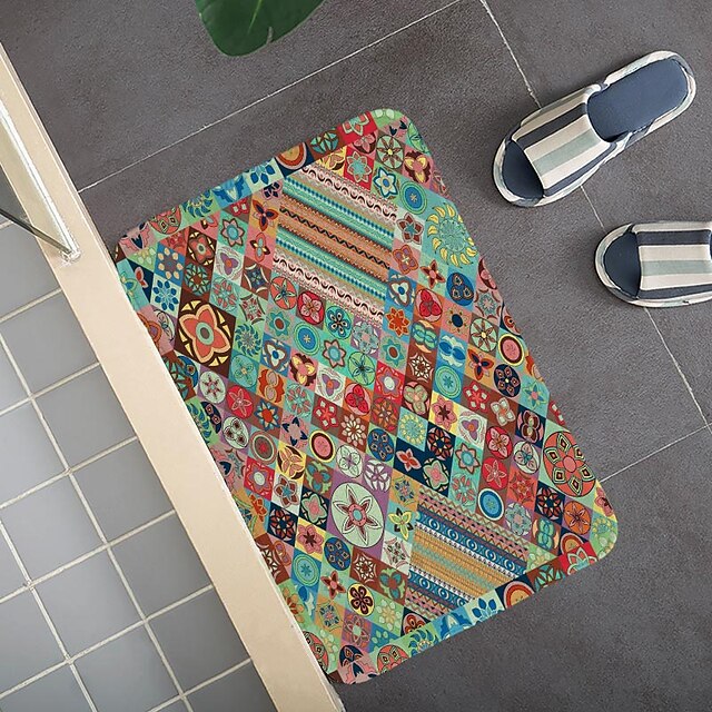  bohemsk etnisk stil mønster teppe dørmatte soverom stue teppe studierom teppe kjøkken bad antiskli matte