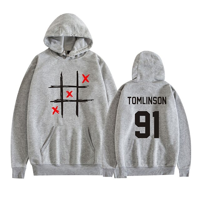  Inspired by Louis Tomlinson 91 Cosplay Hoodie Polyester / Cotton Blend Graphic Prints Printing Hoodie For Women's / Men's