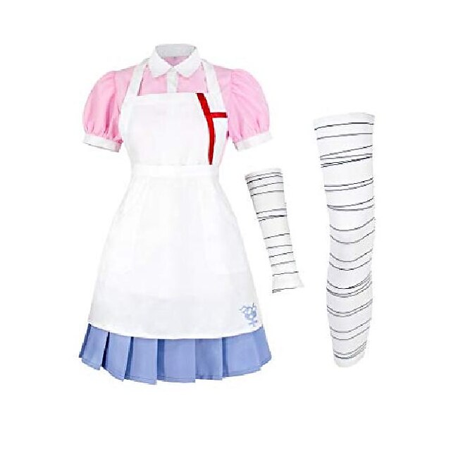  danganronpa mikan tsumiki cosplay kostume (x-large) lyserød