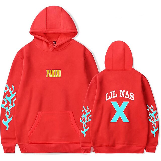  Inspired by Cosplay Cosplay Costume Hoodie Lil Nas X Graphic Polyester / Cotton Blend Hoodie Printing Harajuku Graphic For Men's / Women's / Anime / Cartoon / Halloween / Adults'