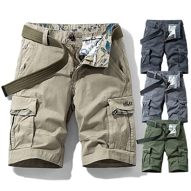  Men's Standard Fit Cargo Hiking Shorts in Cotton