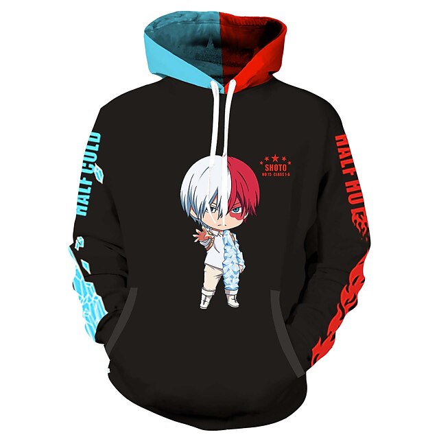  Inspirert av My Hero Academy Battle For All / Boku no Hero Academia 100% Polyester Anime Tegneserie Harajuku Graphic Kawaii Til / Klassisk & Tidløs / Elegant og moderne / Antikk / Flate / Hettegenser