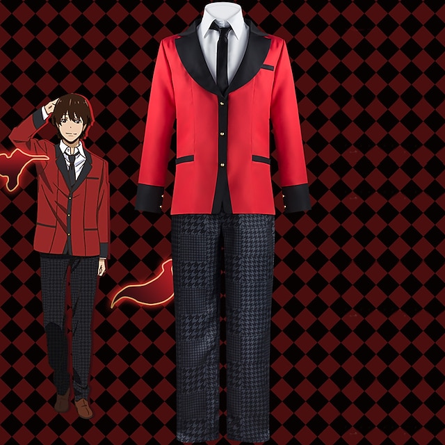  Ispirato da Kakegurui Ryota Suzui Anime Costumi Cosplay Giapponese Abiti Cosplay Uniformi scolastiche Cappotto Camicia Pantaloni Per Per uomo / Cravatta