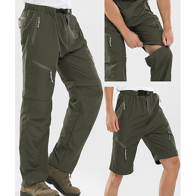  Per uomo Pantaloni convertibili Pantaloni da escursione Estate Esterno Pantalone / Sovrapantaloni Pantaloni Ultra leggero (UL) Traspirante Asciugatura rapida Resistenza all'usura Nero Verde militare