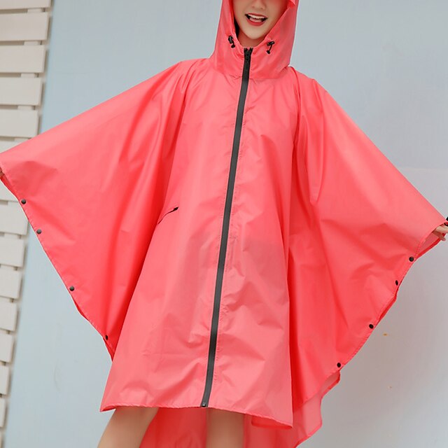  Hombre Mujer Poncho de lluvia Chaqueta impermeable para senderismo Chaqueta para lluvia Verano Al aire libre Impermeable Portátil Protección Solar Resistente al Viento Color sólido Impermeable