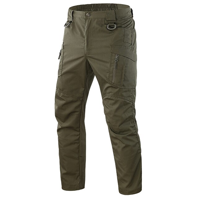  Herren Cargohosen Taktische Frachthose Herbst Frühling Sommer Ripstop Multi-Pocket Atmungsaktiv Rasche Trocknung Nylon Baumwolle Unten für Campen und Wandern Jagd Angeln Cachi scuro Grüne Ruinen