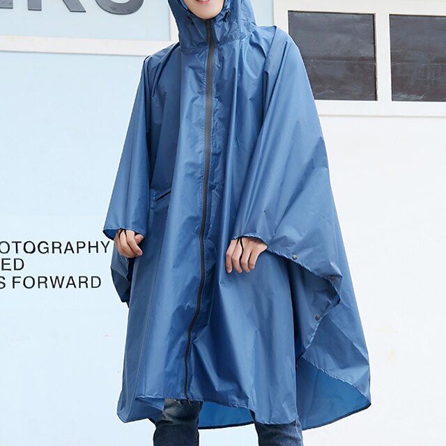  Femme Homme Poncho de pluie Veste de Randonnée Imperméable Veste de Pluie Automne Printemps Eté Extérieur Couleur unie Etanche Portable Protection Solaire Coupe Vent Imperméable Ponchos Sommet Pêche