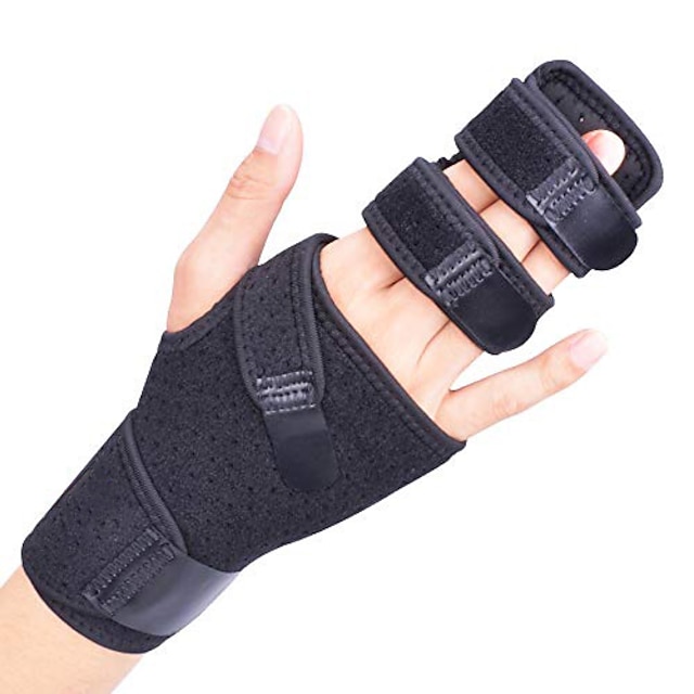  Trigger Finger Splint for Two or Three Finger Immobilizer Finger Brace for Broken Joints Sprains Contractures Arthritis Tendonitis and Pain Relief Right Left