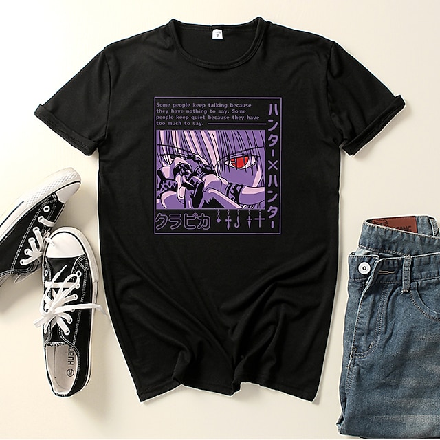  Inspirado por CAZADOR × CAZADOR Cosplay Traje de cosplay T-Shirt Mezcla de Poliéster y Algodón Estampados Estampado Harajuku Gráfico Camiseta Para Mujer / Hombre