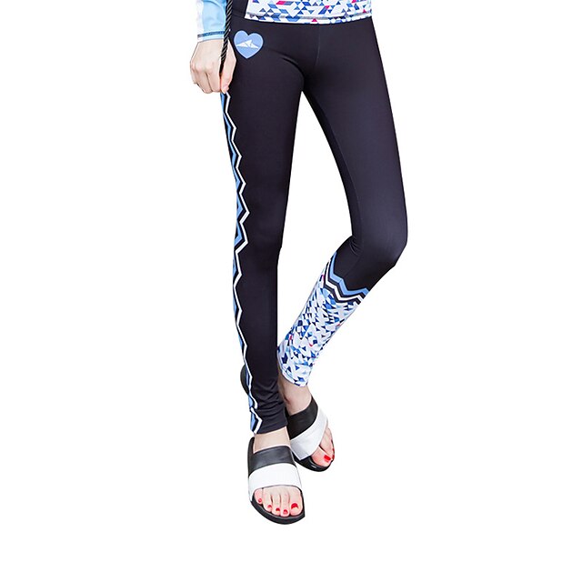  Per donna Leggings in pelle da immersione Pantaloni Protezione solare UV Asciugatura rapida Elasticizzato Nuoto Surf Snorkeling Collage Autunno Inverno / Sportivo