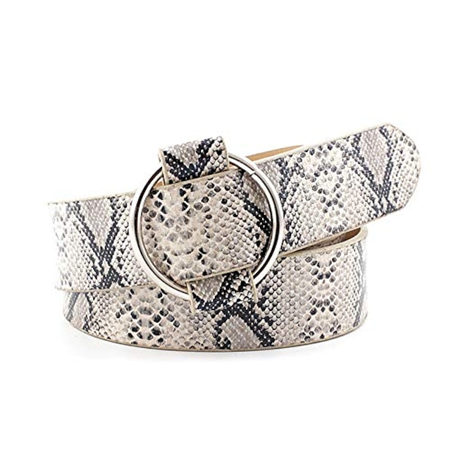  Mujer Cinturón de Cintura Calle Mascarada Oficina Leopardo Cinturón Color puro / Primavera