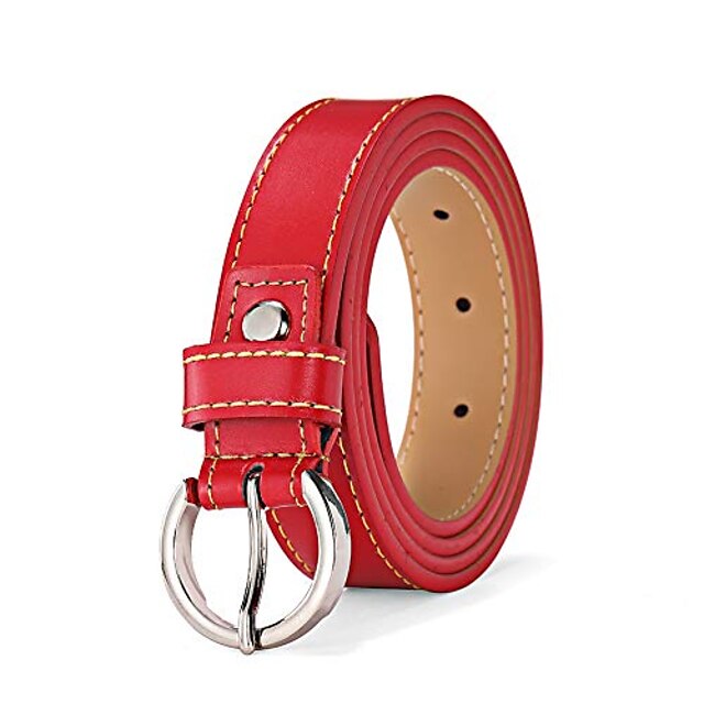  Women's Buckle Other Belt Solid Color