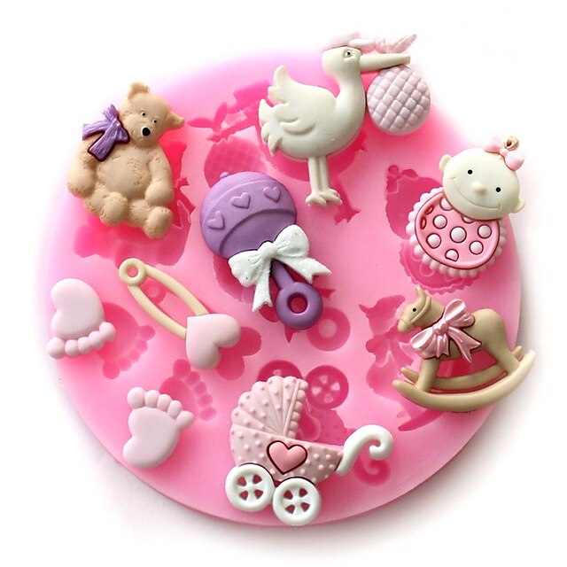  Silicone Mold Cake Chocolate Soap Craft Mould Milling Cutter DIY Bake Tools Toys for Baby Kid