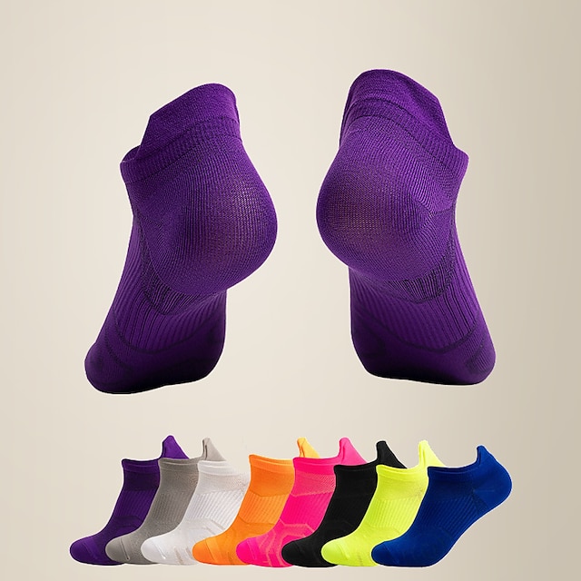  universell pustende fargerik løpesokk hurtigtørkende nylon tynn ankel beskyttende sokk en størrelse EU 38-44 for menn& hunn